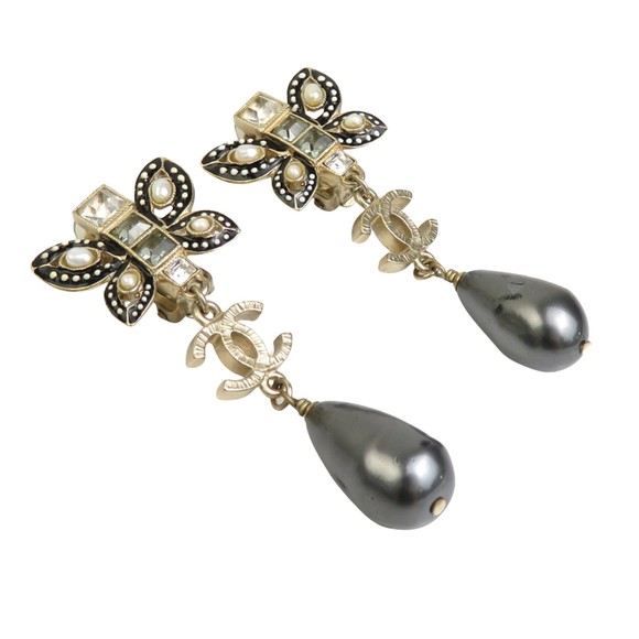 Chanel Coco Mark Grey Metal earring - Picture 1 of 5